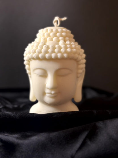 Große Buddha Kopf Kerze