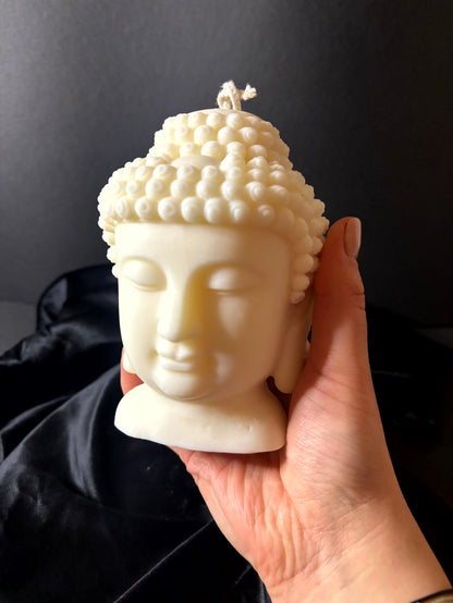 Große Buddha Kopf Kerze