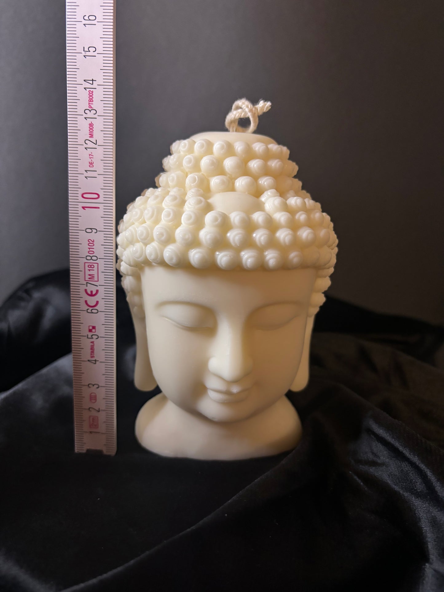 Große Buddha Kopf Kerze