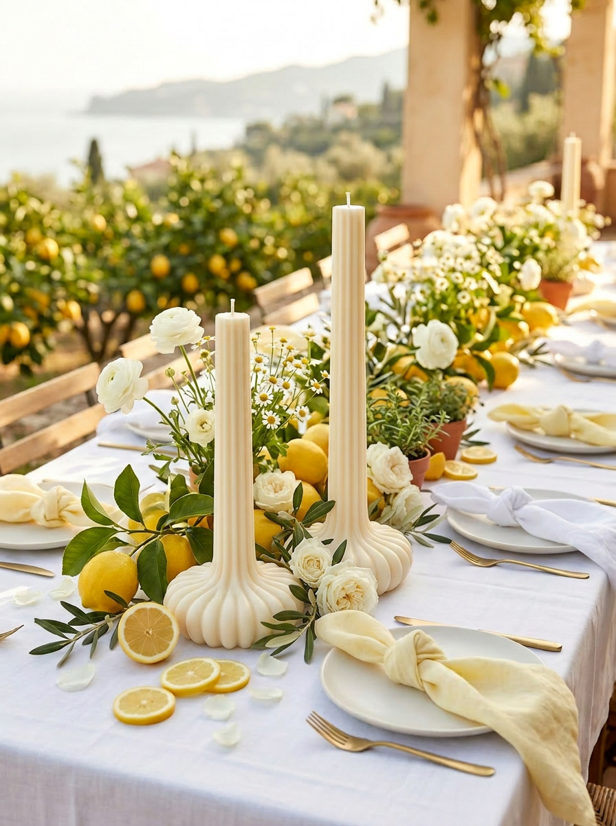 Zitrönchen | Handgegossene Kerzen zur Hochzeit